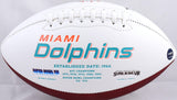 Dwight Stephenson Autographed Miami Dolphins Logo Football w/HOF- Prova *Black