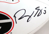 Roquan Smith/Sony Michel Autographed GA Bulldogs Logo Football- Beckett W *Black