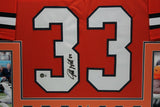 JAVONTE WILLIAMS (Broncos orange SKYLINE) Signed Autograph Framed Jersey Beckett