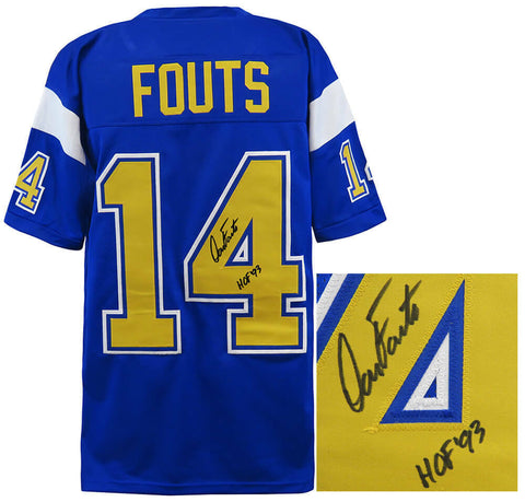 Dan Fouts (CHARGERS) Signed Navy T/B Custom Football Jersey w/HOF'93 - (SS COA)