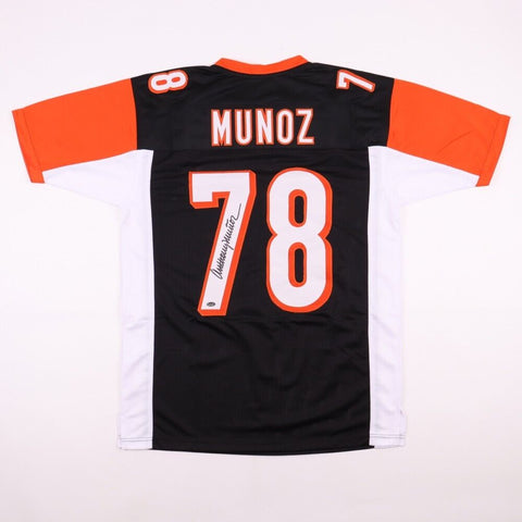 Anthony Munoz Signed Cincinatti Bengals Jersey (Schwartz) 2xSuper Bowl O-Tackle