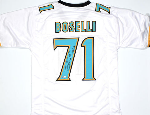 Tony Boselli Autographed White Pro Style Jersey w/ HOF - Beckett W Hologram