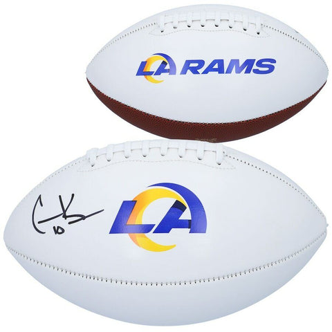 COOPER KUPP Autographed Los Angeles Rams White Panel Football FANATICS