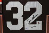 Jim Brown Autographed/Signed Pro Style Framed Brown XL Jersey Beckett 35361