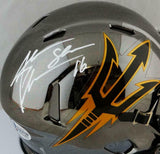 Jake Plummer Autographed Arizona State Chrome Mini Helmet- Beckett Auth *White