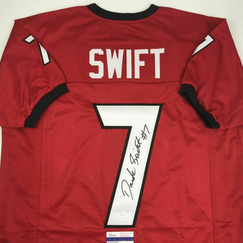Autographed/Signed D'ANDRE SWIFT Georgia Red College Football Jersey JSA COA