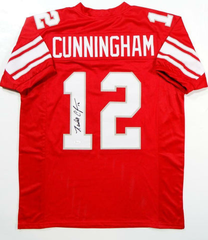 Randall Cunningham Autographed Red College Style Jersey- JSA W Authenticated *1