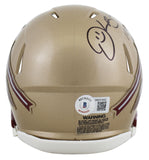 Florida State Derrick Brooks Authentic Signed Speed Mini Helmet BAS Witnessed