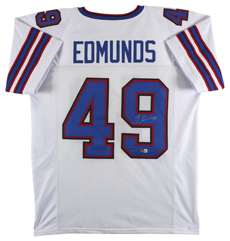 Tremaine Edmunds Authentic Signed White Pro Style Jersey Autographed BAS Witness