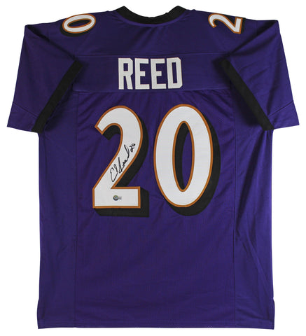 Ed Reed Authentic Signed Purple Pro Style Jersey Autographed BAS Witnessed