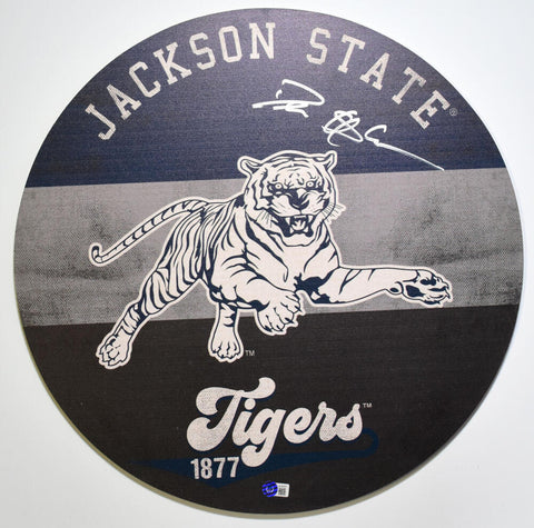 Deion Sanders Signed Jackson State Tigers Wooden Sign #2- Beckett W Hologram