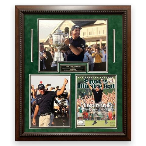 Phil Mickelson Signed Autographed SI Cover Framed to 20x24 JSA