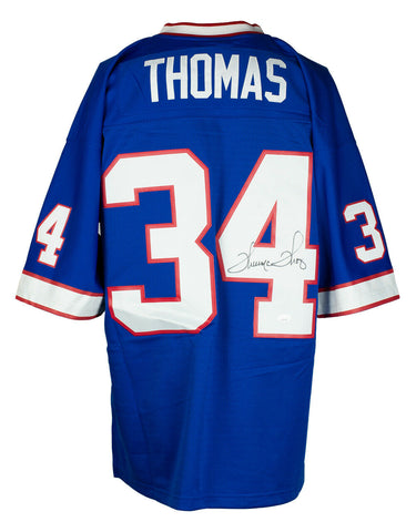 Thurman Thomas Signed Buffalo Bills Blue Mitchell & Ness Football Jersey JSA ITP