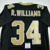 Autographed/Signed RICKY WILLIAMS New Orleans Black Jersey Beckett BAS COA Auto