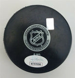 Nino Niederreiter Signed Minnesota Wild Logo Hockey Puck (JSA COA)