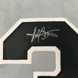 FRAMED Autographed/Signed HAROLD BAINES 33x42 Chicago Grey Jersey Beckett COA