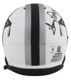 Cowboys Tony Dorsett Authentic Signed Lunar Speed Mini Helmet w/ Black Sig BAS W