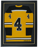 Bobby Orr Signed Framed 36x42 Custom Yellow Flying Goal Hockey Jersey GNR