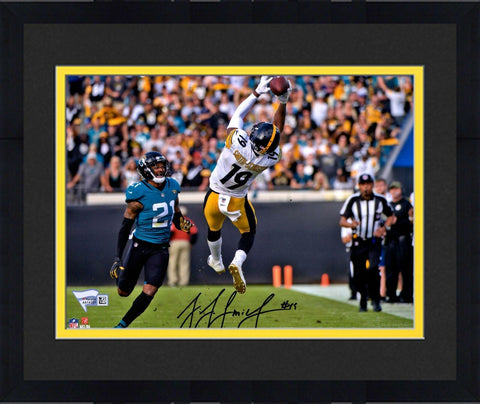Frmd JuJu Smith-Schuster Pittsburgh Steelers Signed 8" x 10" In Air Catch Photo