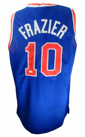 WALT FRAZIER (Knicks white TOWER) Signed Autographed Framed Jersey JSA –  Super Sports Center