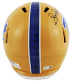 Pittsburgh Tony Dorsett 76 Heisman Signed Yellow Full Size Speed Rep Helmet BAS