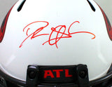Deion Sanders Signed Atlanta Falcons Lunar Speed F/S Helmet - BA W Holo *Red