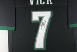 MICHAEL VICK (Eagles black TOWER) Signed Autographed Framed Jersey JSA