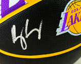Kyle Kuzma Autographed NBA LA Lakers Logo Black Basketball- Beckett Witness *Sil