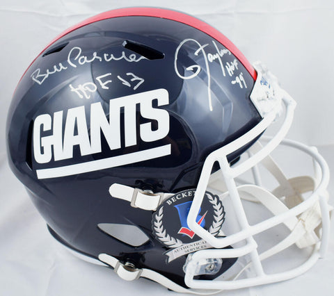 Bill Parcells Lawrence Taylor Signed Giants F/S 81-99 Speed Helmet w/HOF-BAWHOLO