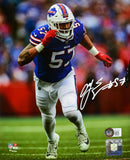 AJ Epenesa Autographed Buffalo Bills 8X10 Stance Photo- Beckett W Hologram