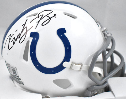 Kwity Paye Autographed Colts Speed Mini Helmet #-Beckett W Hologram *Black