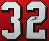 RICKY WATTERS (49ers red SKYLINE) Signed Autographed Framed Jersey JSA