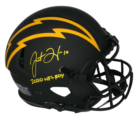 JUSTIN HERBERT SIGNED LOS ANGELES CHARGERS ECLIPSE AUTHENTIC HELMET 2020 NFL ROY