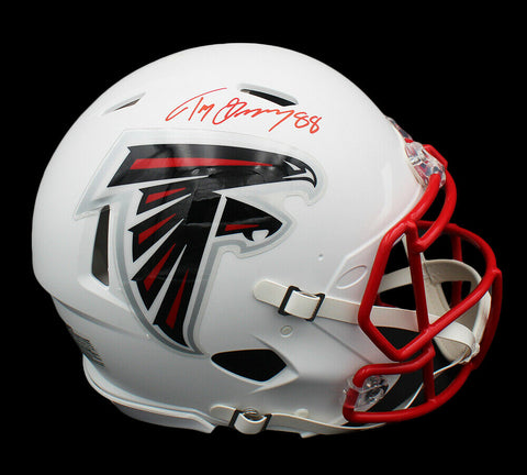Tony Gonzalez Signed Atlanta Falcons Speed Authentic White Matte NFL Helmet