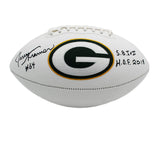 Jerry Kramer Signed Green Bay Packers Embroidered NFL Football w- 2 Insc