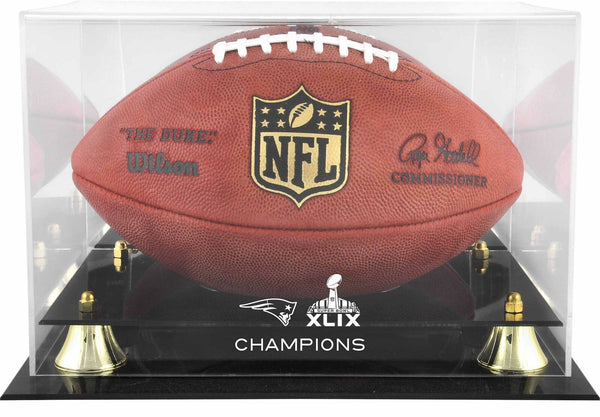 New England Patriots Super Bowl XLIX Champs Golden Classic Football Logo Case
