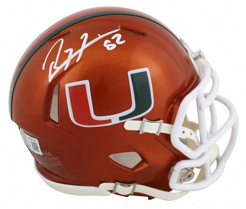 Ray Lewis Signed Miami Hurricanes Flash Speed Mini Helmet (Beckett) Ravens L.B.