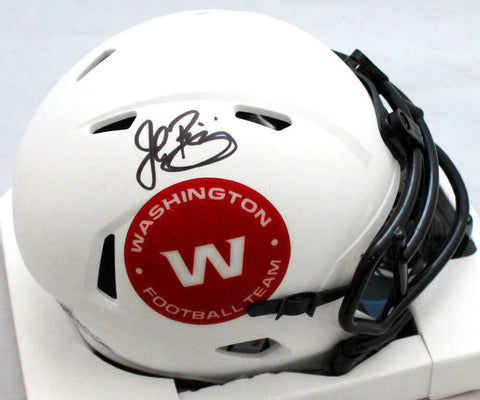 John Riggins Signed Washington Lunar Speed Mini Helmet- BA W Hologram *Black