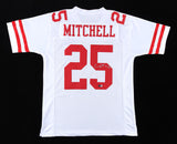 Elijah Mitchell Signed 49er Jersey (Beckett Hologram) San Francisco 3rd Year RB