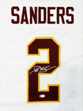 Deion Sanders Autographed White College Style Jersey - Beckett W Auth *2