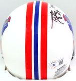 Ty Law Autographed New England Patriots 65-81 TB Mini Helmet HOF- Beckett W *Blk