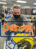 Kurt Warner Autographed St Louis Rams Authentic Camo Speed Helmet BAS 34244