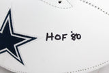 Bob Lilly Autographed Dallas Cowboys Logo Football W/HOF-Beckett W Hologram