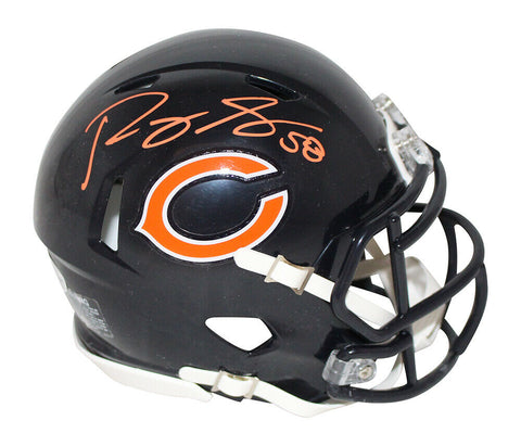Roquan Smith Autographed/Signed Chicago Bears Speed Mini Helmet BAS 30060