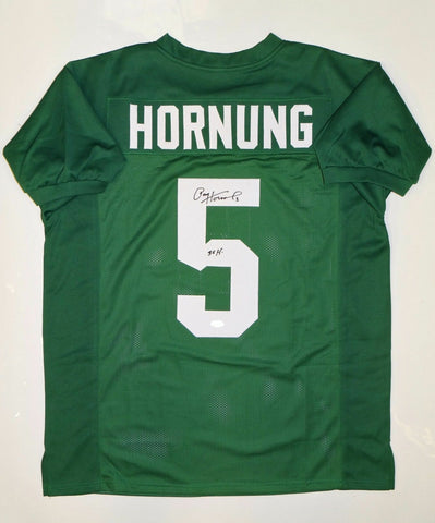 Paul Hornung Autographed Green College Style Jersey w/ 59 HT and JSA W Auth