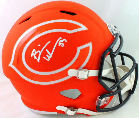 Brian Urlacher Autographed Chicago Bears Amp Speed F/S Helmet - Beckett W*Black