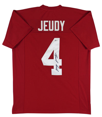Alabama Jerry Jeudy Authentic Signed Maroon Pro Style Jersey Autographed BAS