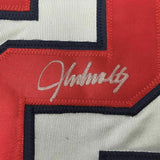 FRAMED Autographed/Signed JOHN SMOLTZ 33x42 Atlanta Grey Baseball Jersey JSA COA