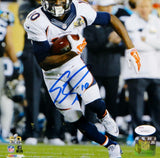 Emmanuel Sanders Autographed Broncos 8x10 Running W/ Ball P.F. Photo- JSA W Auth