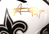 Alvin Kamara Autographed Saints F/S Flat White Speed Helmet-Beckett W Hologram